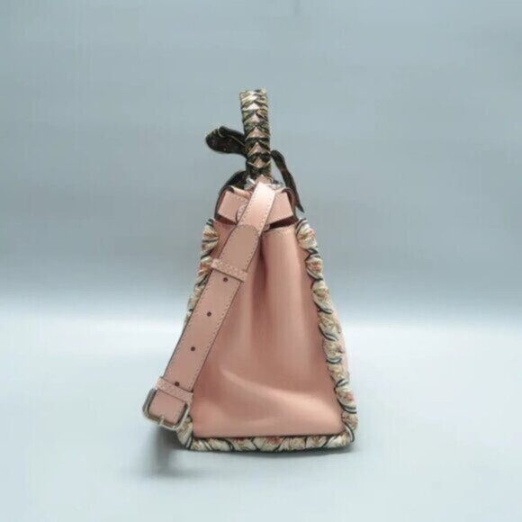 FENDI Peekaboo IseeU Pink Leather Satchel with Ribbon 1200-083025 - Picture 3 of 12